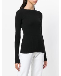 Женский черный свитер с круглым вырезом от Antonio Marras