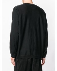 Мужской черный свитер с круглым вырезом от Issey Miyake Men