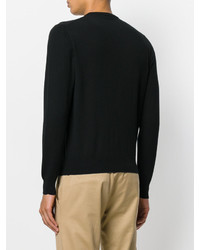 Мужской черный свитер с круглым вырезом от Malo