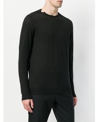 Мужской черный свитер с круглым вырезом от Mauro Grifoni