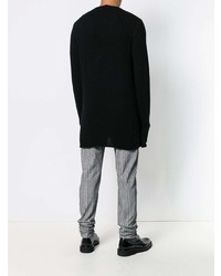 Мужской черный свитер с круглым вырезом от Lost & Found Ria Dunn