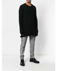 Мужской черный свитер с круглым вырезом от Lost & Found Ria Dunn