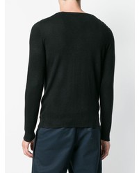 Мужской черный свитер с круглым вырезом от Avant Toi