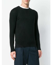 Мужской черный свитер с круглым вырезом от Avant Toi