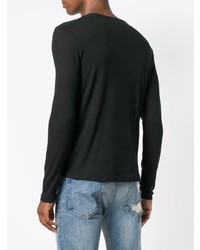 Мужской черный свитер с круглым вырезом от Dondup