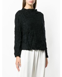 Женский черный свитер с круглым вырезом от Plantation