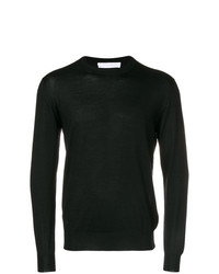 Мужской черный свитер с круглым вырезом от Cruciani