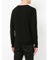 Мужской черный свитер с круглым вырезом от Zambesi