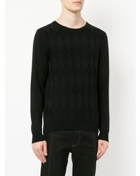 Мужской черный свитер с круглым вырезом от Zambesi