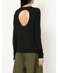 Женский черный свитер с круглым вырезом от Bassike