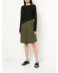 Женский черный свитер с круглым вырезом от Bassike