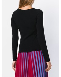 Женский черный свитер с круглым вырезом от Twin-Set