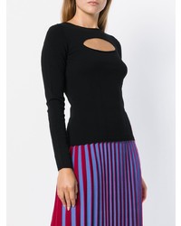 Женский черный свитер с круглым вырезом от Twin-Set