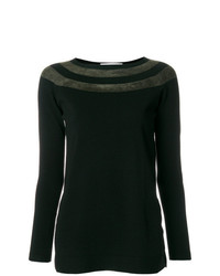 Женский черный свитер с круглым вырезом от D-Exterior