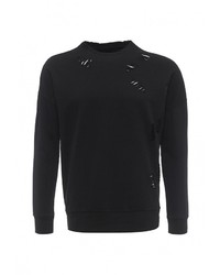 Мужской черный свитер с круглым вырезом от D-struct