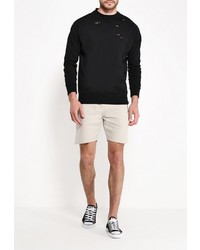 Мужской черный свитер с круглым вырезом от D-struct