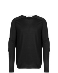 Мужской черный свитер с круглым вырезом от Damir Doma