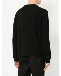 Мужской черный свитер с круглым вырезом от Jac+ Jack