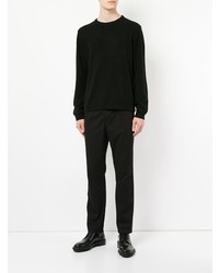 Мужской черный свитер с круглым вырезом от Jac+ Jack