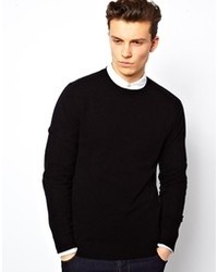 Мужской черный свитер с круглым вырезом от Dazzlin