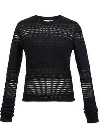 Женский черный свитер с круглым вырезом от Derek Lam 10 Crosby