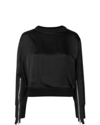 Женский черный свитер с круглым вырезом от Diesel