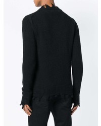 Мужской черный свитер с круглым вырезом от Overcome