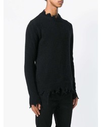 Мужской черный свитер с круглым вырезом от Overcome