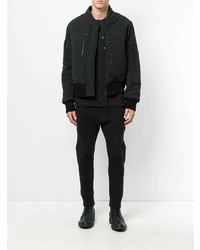 Мужской черный свитер с круглым вырезом от Thom Krom