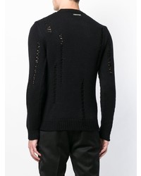 Мужской черный свитер с круглым вырезом от Les Hommes