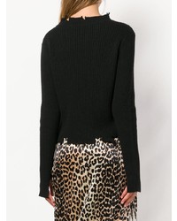 Женский черный свитер с круглым вырезом от Federica Tosi