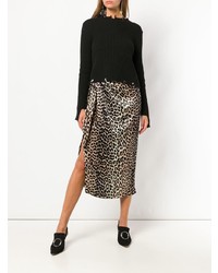 Женский черный свитер с круглым вырезом от Federica Tosi