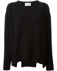 Женский черный свитер с круглым вырезом от Dondup