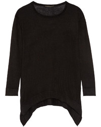 Женский черный свитер с круглым вырезом от Donna Karan