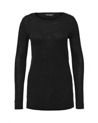 Женский черный свитер с круглым вырезом от Dorothy Perkins