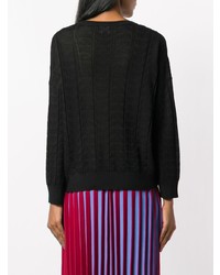 Женский черный свитер с круглым вырезом от M Missoni