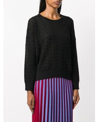 Женский черный свитер с круглым вырезом от M Missoni