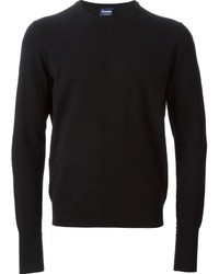 Мужской черный свитер с круглым вырезом от Drumohr