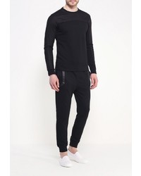 Мужской черный свитер с круглым вырезом от DRYWASH