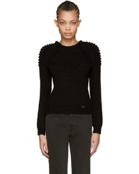 Женский черный свитер с круглым вырезом от Dsquared2