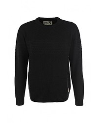 Мужской черный свитер с круглым вырезом от E-Bound