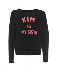 Женский черный свитер с круглым вырезом от Eleven Paris