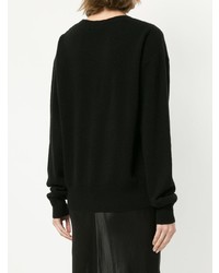 Женский черный свитер с круглым вырезом от CHRISTOPHER ESBER