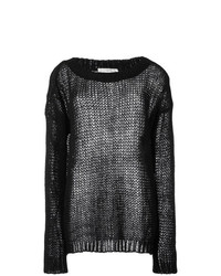 Женский черный свитер с круглым вырезом от Faith Connexion