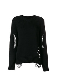 Женский черный свитер с круглым вырезом от Federica Tosi