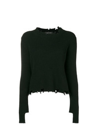 Женский черный свитер с круглым вырезом от Federica Tosi