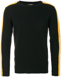 Мужской черный свитер с круглым вырезом от Fendi
