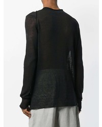 Мужской черный свитер с круглым вырезом от Lost & Found Ria Dunn