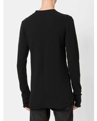 Мужской черный свитер с круглым вырезом от Masnada