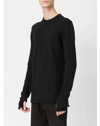 Мужской черный свитер с круглым вырезом от Masnada